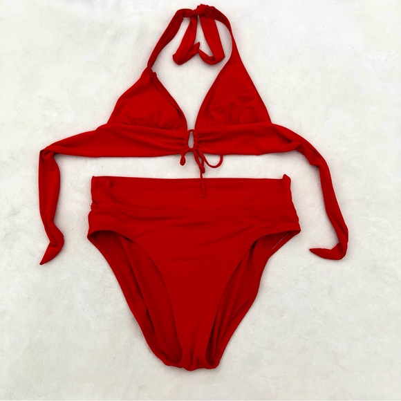 Robin Piccone Swimsuit High Waist two piece Bikini Bathing Suit - Picture 1 of 9